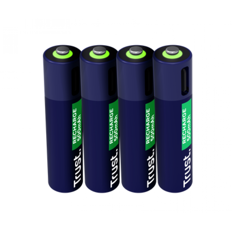PILAS AAA RECARGABLES USB-C TRUST X4