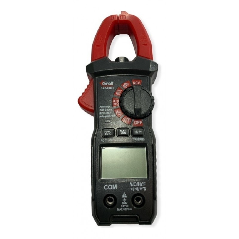 PINZA AMPEROMETRICA CORRIENTE ALTERNA COMPACTA GAF-02C+