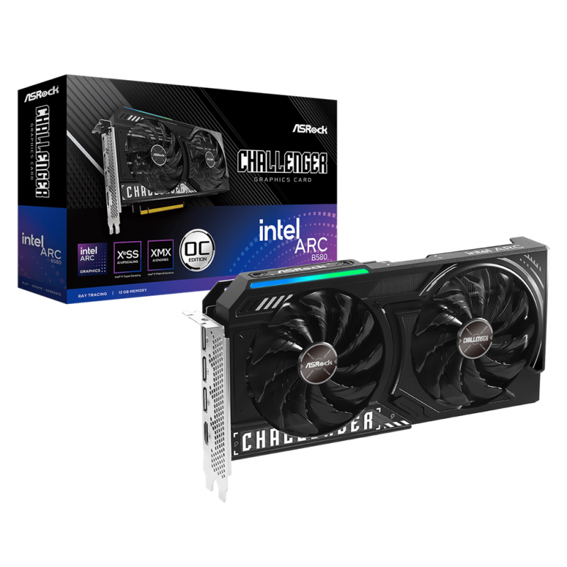 PLACA DE VIDEO ASROCK INTEL ARC B580 12GB CHALLENGER