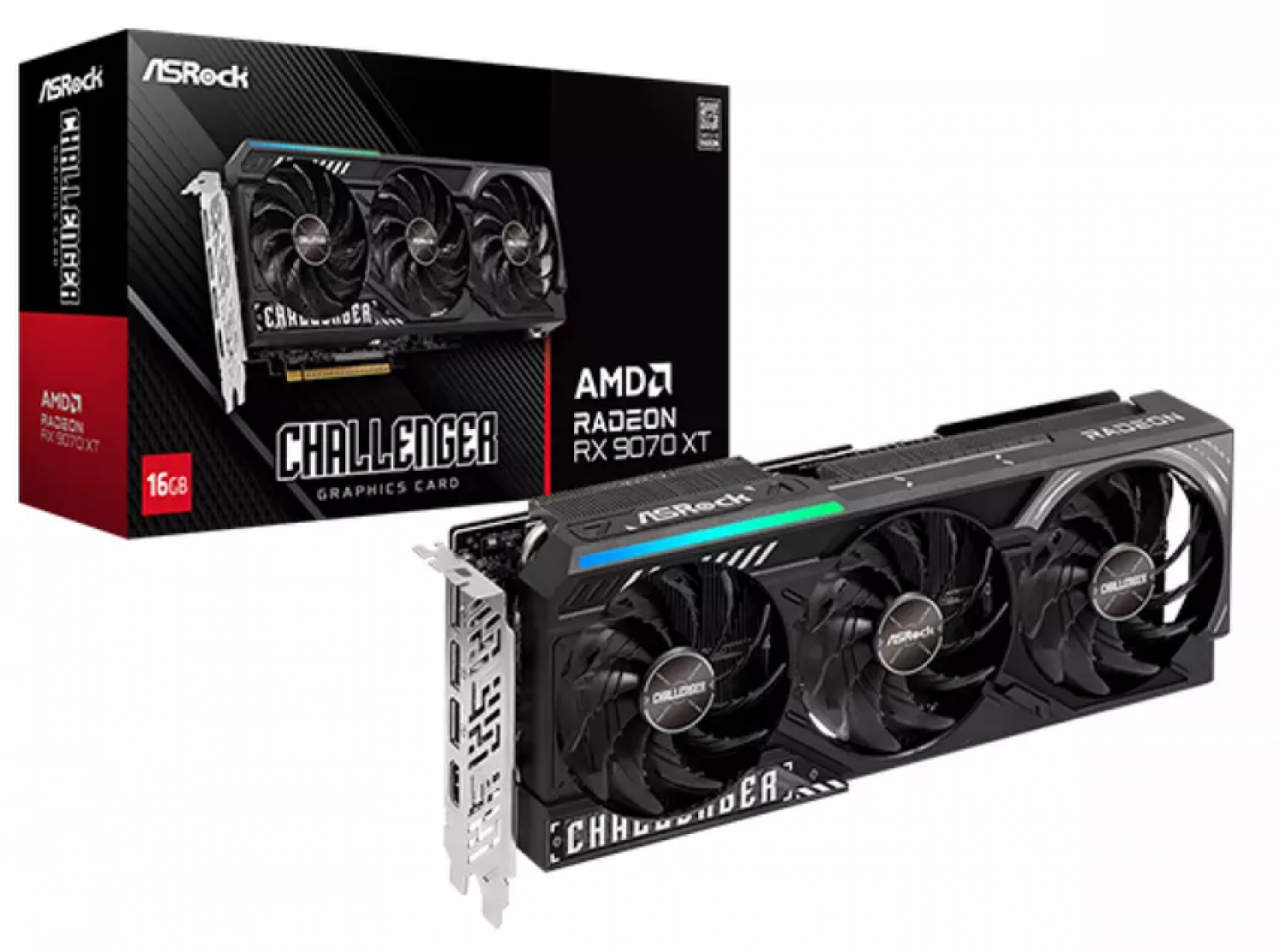 Placa De Video Asrock Rx9070xt 16gb Challenger