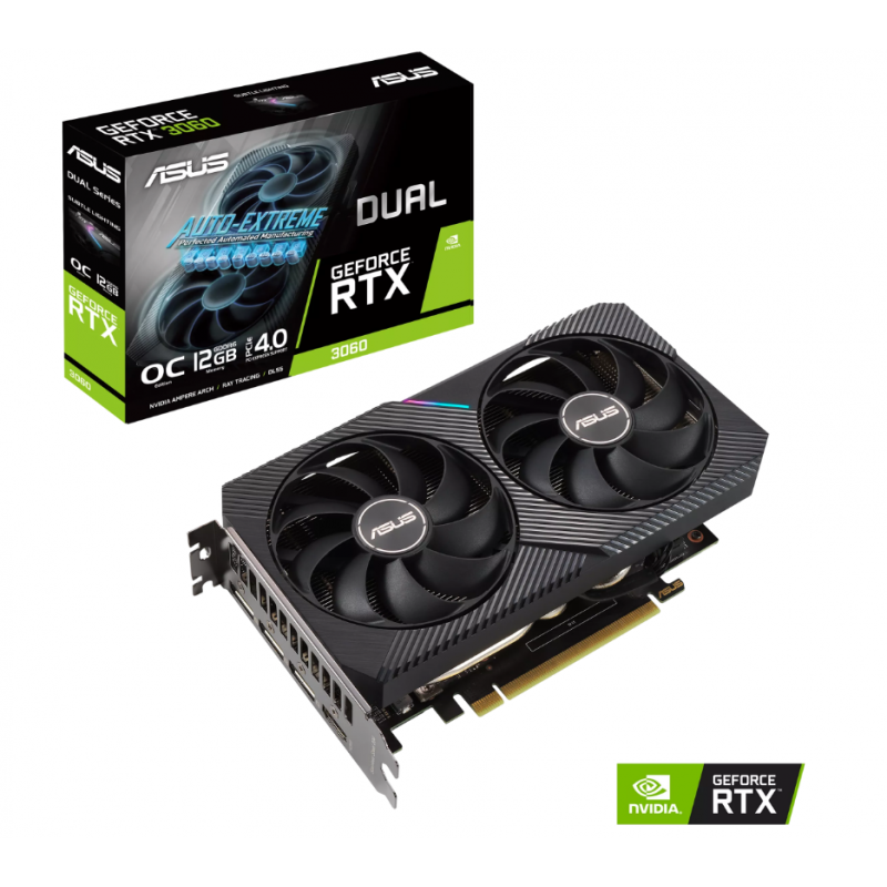 PLACA DE VIDEO ASUS DUAL RTX 3060 O12GB V2