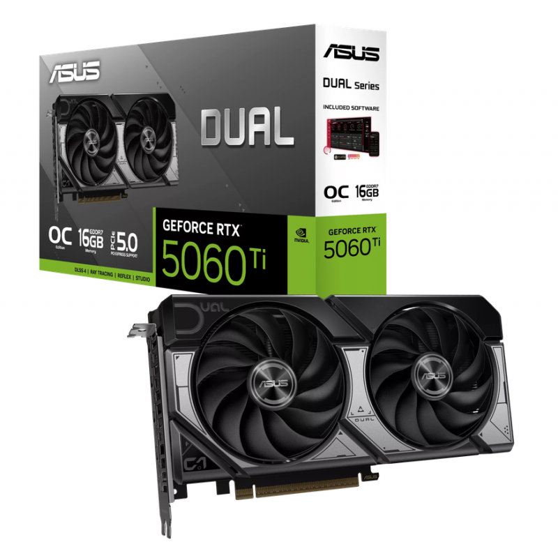 PLACA DE VIDEO ASUS DUAL RTX 5060TI O16GB EVO