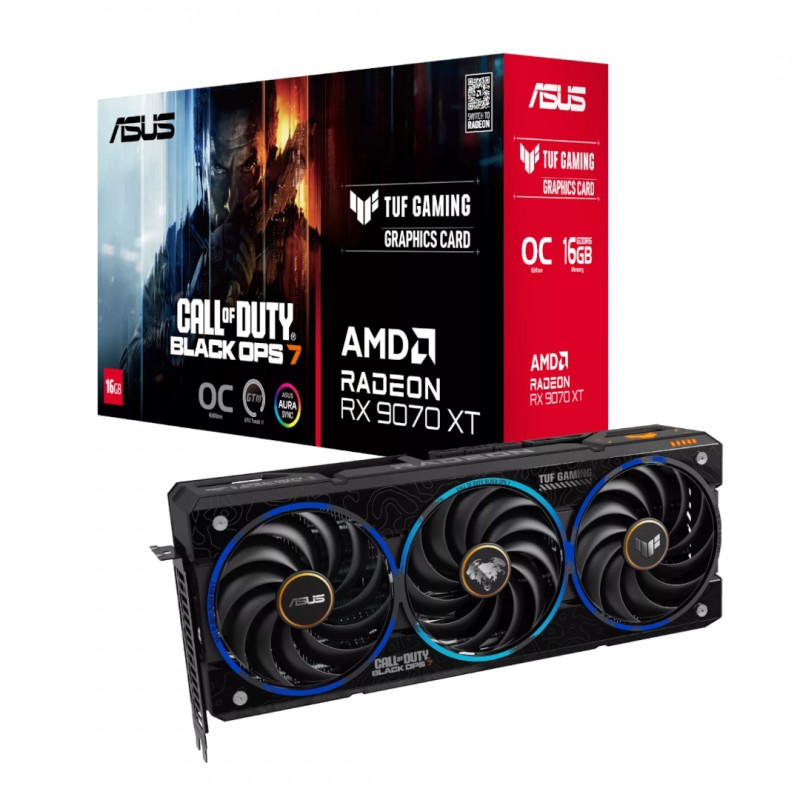 PLACA DE VIDEO ASUS TUF RX9070XT O 16GB COD BO7