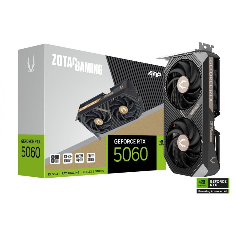 PLACA DE VIDEO GAMING ZOTAC RTX 5060 AMP 8GB GDDR7