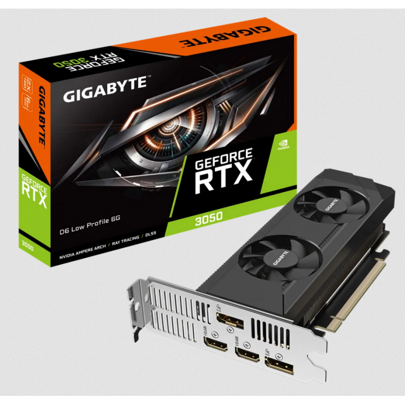 PLACA DE VIDEO GIGABYTE RTX 3050 D6 LOW PROFILE 6GB