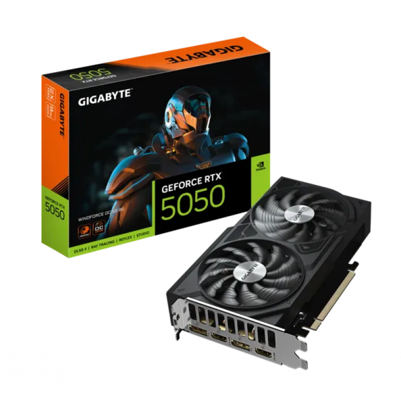 PLACA DE VIDEO GIGABYTE RTX 5050 WF OC V2 8GB PLACA DE VIDEO GIGABYTE RTX 5050 WF OC V2 8GB
