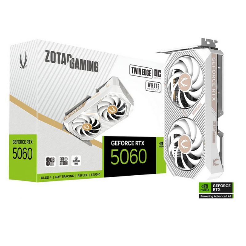 PLACA DE VIDEO ZOTAC RTX 5060 8GB TWIN EDGE OC WHITE