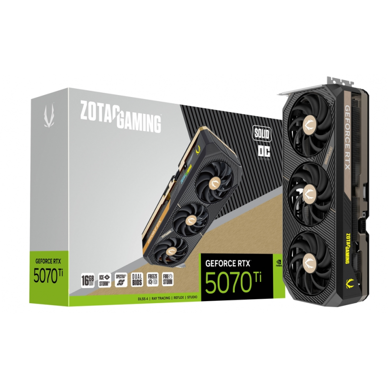 PLACA DE VIDEO ZOTAC RTX 5070TI 16GB SOLID OC GDDR7