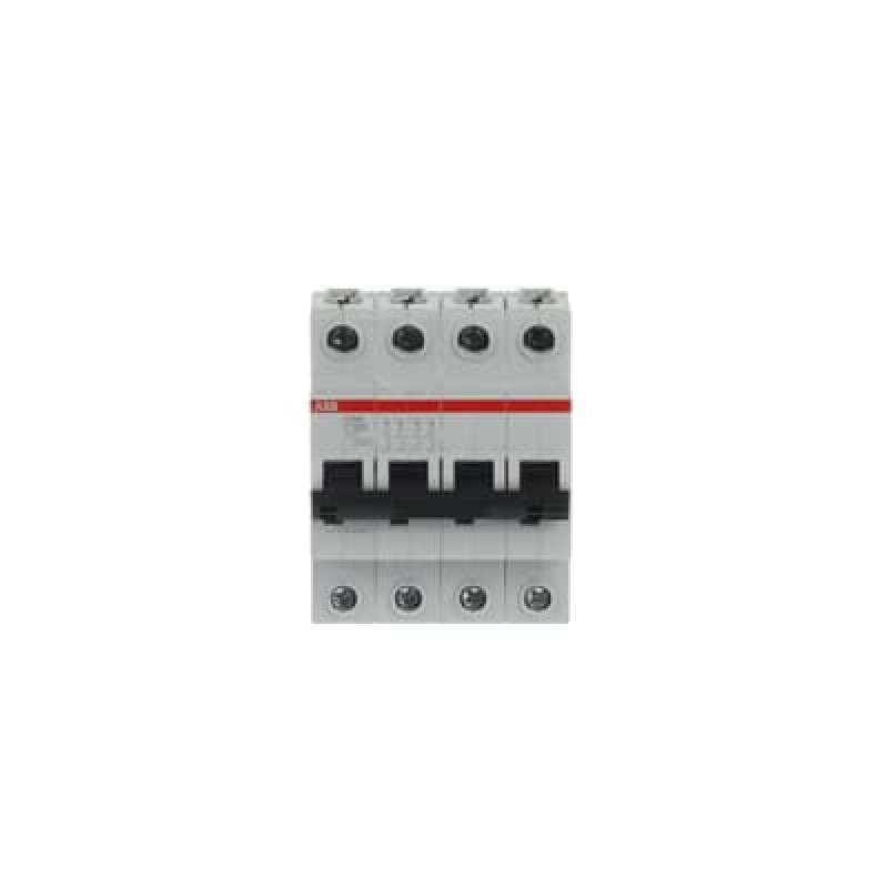 S204-C100 Interruptor termomagnético tetrapolar In 100A. Icn = 6kA  Icu : 10 kA  Curva C