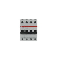S204-C100 Interruptor termomagnético tetrapolar In 100A. Icn = 6kA  Icu : 10 kA  Curva C