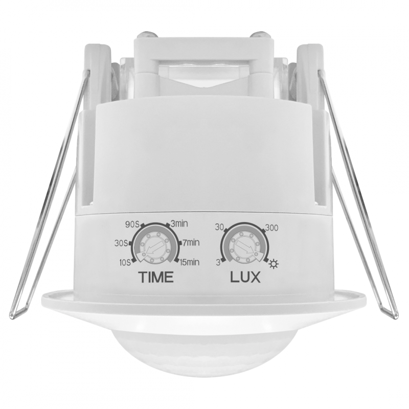 SENSOR DE MOV EMBUTIDO BLANCO MACROLED AC220-240V 1200W 6M, 360º, IP20