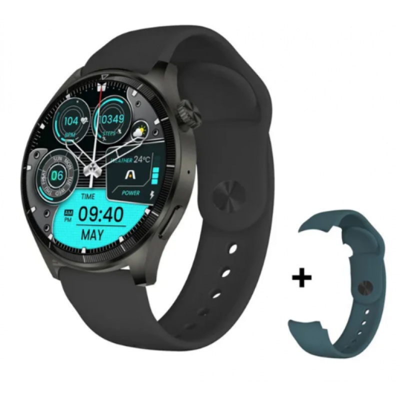 SMARTWATCH ARGOMTECH C61 BLACK ALUMINIUM 2 STRAPS INCLUIDED BLACK Y GREEN 1.45 DISPLAY