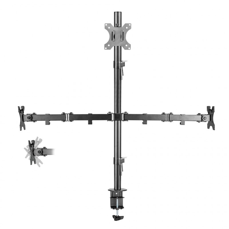 SOPORTE INTELAID DE ESCRITORIO TRIPLE 13/32 VESA 75X75 100X100 IT-DB21E