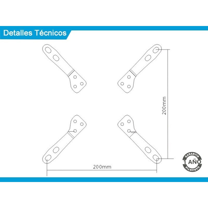 SOPORTE INTELAID EXTENSOR PLACA VESA IT-ETV