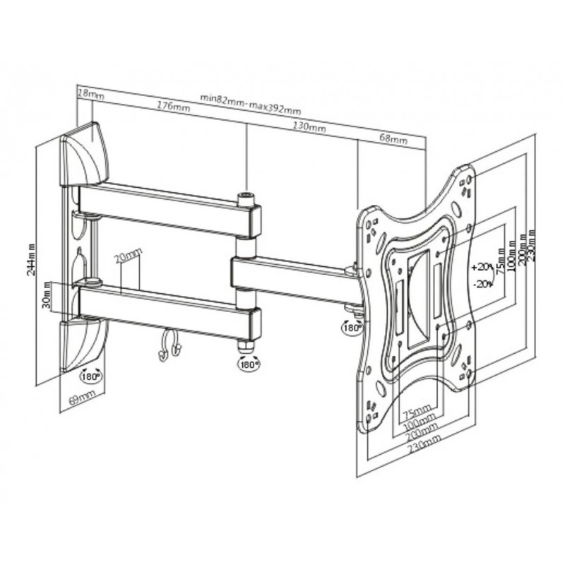 SOPORTE INTELAID TV 17/42 VESA 200X200 IT-TSL42
