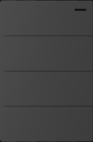 TECLA MILAN GRIS MACROLED 4 CANAL, 2 VIAS, AC250V, 10A MAX, BASTIDOR METALICO