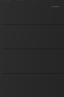 TECLA MILAN NEGRO MACROLED, 4 CANAL, 2 VIAS, AC250, 10A MAX BASTIDOR METALICO