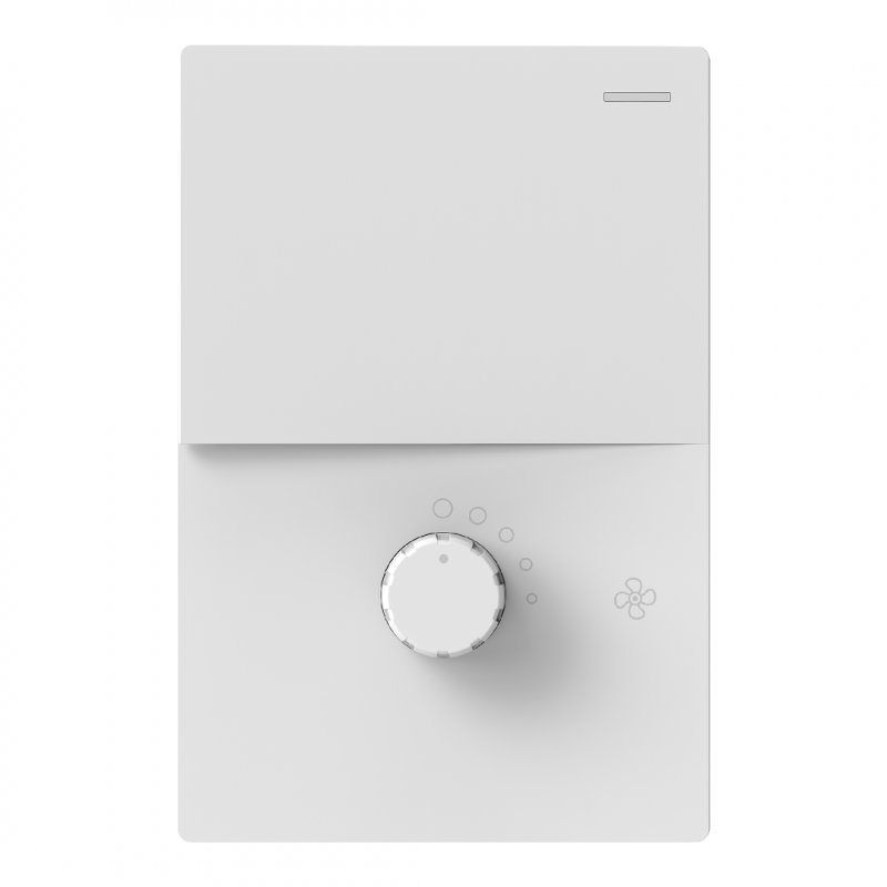 TECLA Y DIMMER PARA VENTILADOR MILAN BLANCO MACROLED, 1 CANAL, AC 250V, 10A MAX. 1 DIMMER, BASTIDOR METALICO