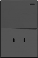 TECLA Y DOBLE USB-C MILAN GRIS MACROLED, 2 CANALES, AC 250V, 10A MAX. BASTIDOR METALICO