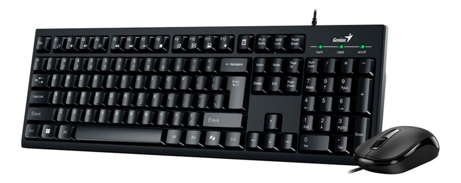 Teclado + Mouse Combo Usb Genius Km-100se Black Sp