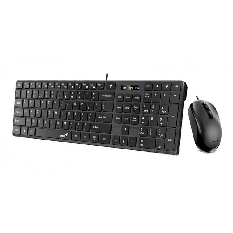 TECLADO + MOUSE COMBO USB GENIUS SLIMSTAR C126 BLACK