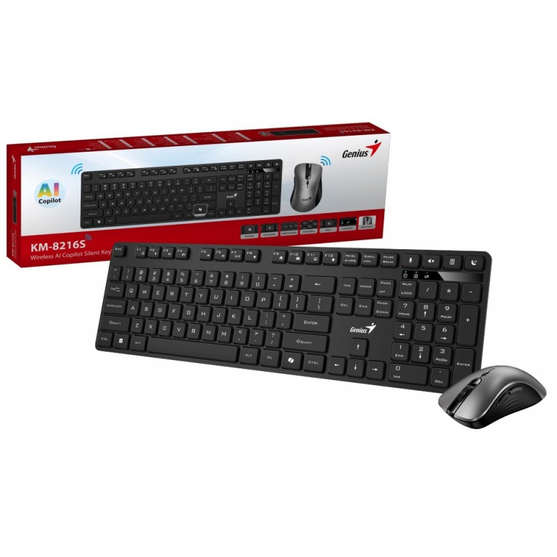TECLADO + MOUSE WIRELKESS COMBO GENIUS KM-8216s BLACK TECLADO + MOUSE WIRELKESS COMBO GENIUS KM-8216s BLACK