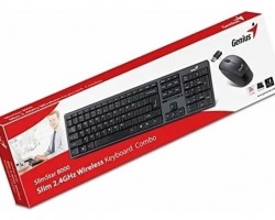 TECLADO + MOUSE WIRELESS y BT GENIUS SLIMSTAR 8230 BLACK