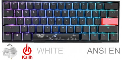 TECLADO GAMER DUCKY MECHA MINI v2 RGB Kailh BOX White PBT DOUBLE-SHOT