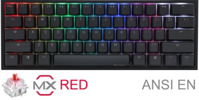 TECLADO GAMER DUCKY ONE 2 MINI RGB CHERRY MX RED DOUBLE SHOT PBT MECANICO