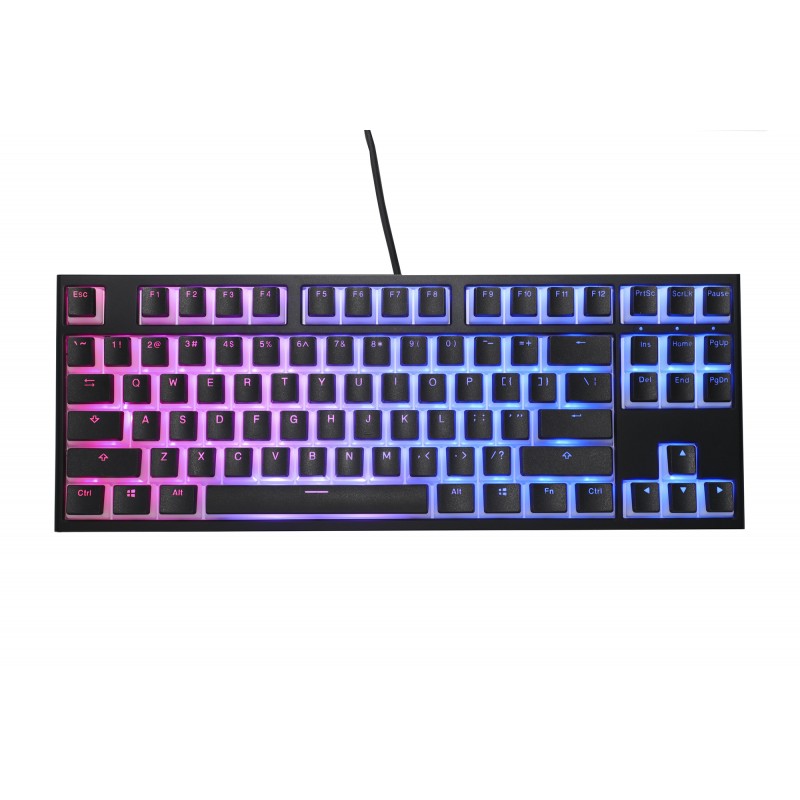 TECLADO GAMER DUCKY ONE 2 RGB TKL PUDDING EDITION RGB LED CHERRY MX BLUE DOUBLE SHOT