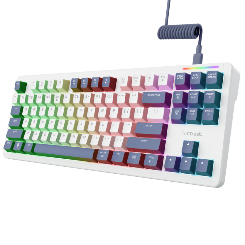 TECLADO GAMER MECÁNICO GXTRUST 872 XYRA TKL TIPO GASKET QWERTY ESPAÑOL