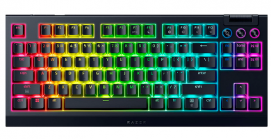 TECLADO GAMER RAZER BLACKWIDOW V4 TKL HHYPERSPEED WIRELLESS + BT ESP