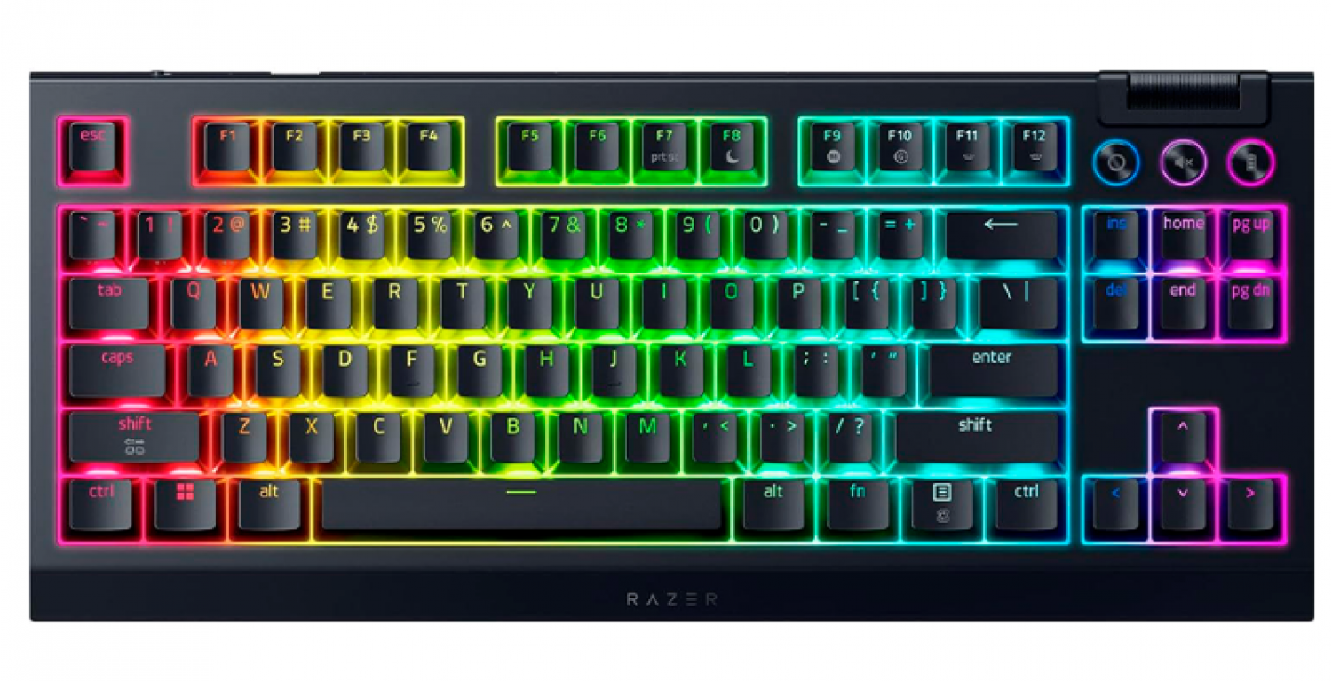 Teclado Gamer Razer Blackwidow V4 Tkl Hhyperspeed Wirelless + Bt Esp