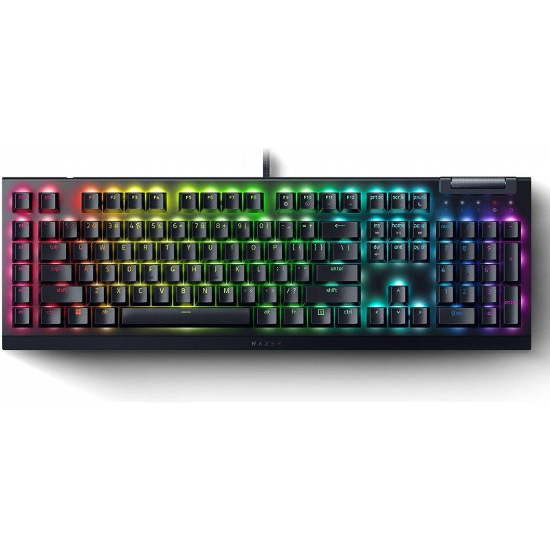 TECLADO GAMER RAZER BLACKWIDOW V4 X YELLOW-SWITCH LINEAR SILENT ESPAÑOL