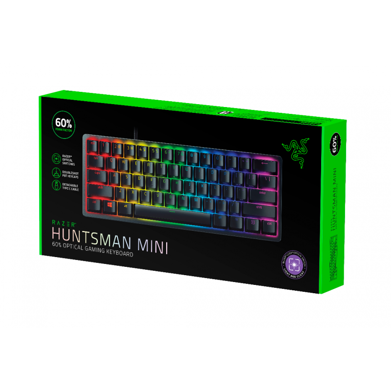 TECLADO GAMER RAZER HUNTSMAN MINI ESPAÑOL PURPLE-SW CLICKY