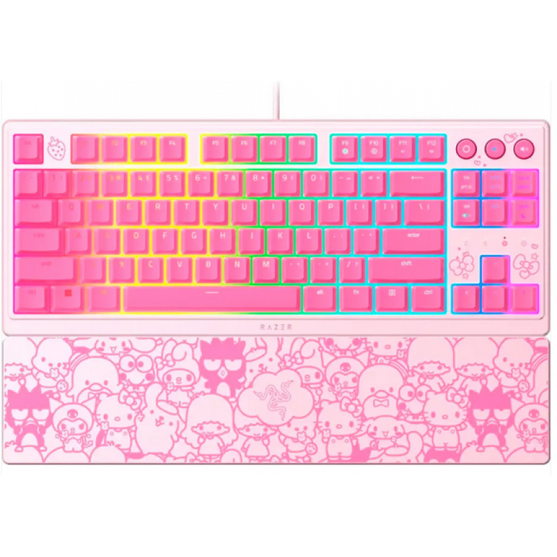 TECLADO GAMER RAZER ORNATA V3 TKL HELLO KITTY EDITION