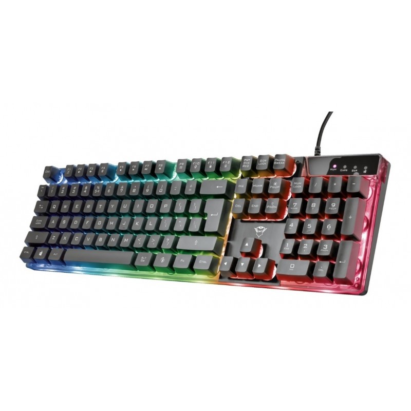 TECLADO GAMER TRUST AZOR GXT 835 / IDIOMA INGLES