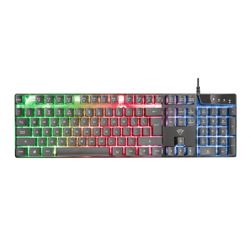 TECLADO GAMER TRUST AZOR GXT 835 / IDIOMA INGLES