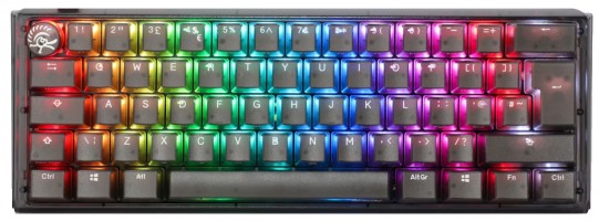 TECLADO MECANICO DUCKY ONE 3 AURA CLEAR BLACK 65 MINI DKON2161ST-BESPDABAAAC1