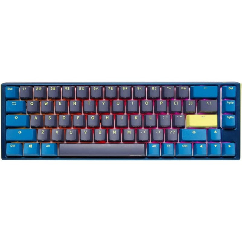 TECLADO MECANICO DUCKY ONE 3 DAYBREAK SF TECLAS AZULESINTERRUPTOR AZUL INGLES PBT DOBLE DISPARO CONTINUO TECLAS AZULES CAJA SUPERIOR AZUL CAJA INFERIO