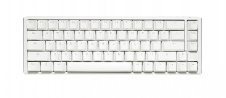 TECLADO MECANICO DUCKY ONE 3 SF TECLAS BLANCAS INTERRUPTOR ROJO INGLES PBT DOBLE DISPARO SIN COSTURAS ESTUCHE SUPERIOR BLANCO ESTUCHE INFERIOR BLANCO