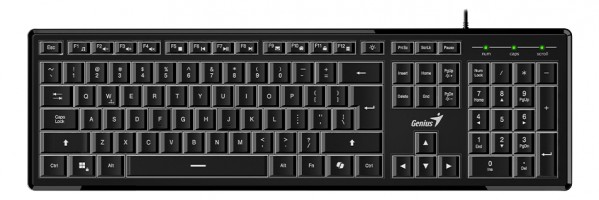 TECLADO USB GENIUS SLIMSTAR 820 RETROILUMINADO BLACK