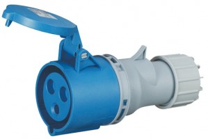 TOMA MOVIL 1P+N+T, 6H, 16A, 220V, IP44, AZUL, INTECK