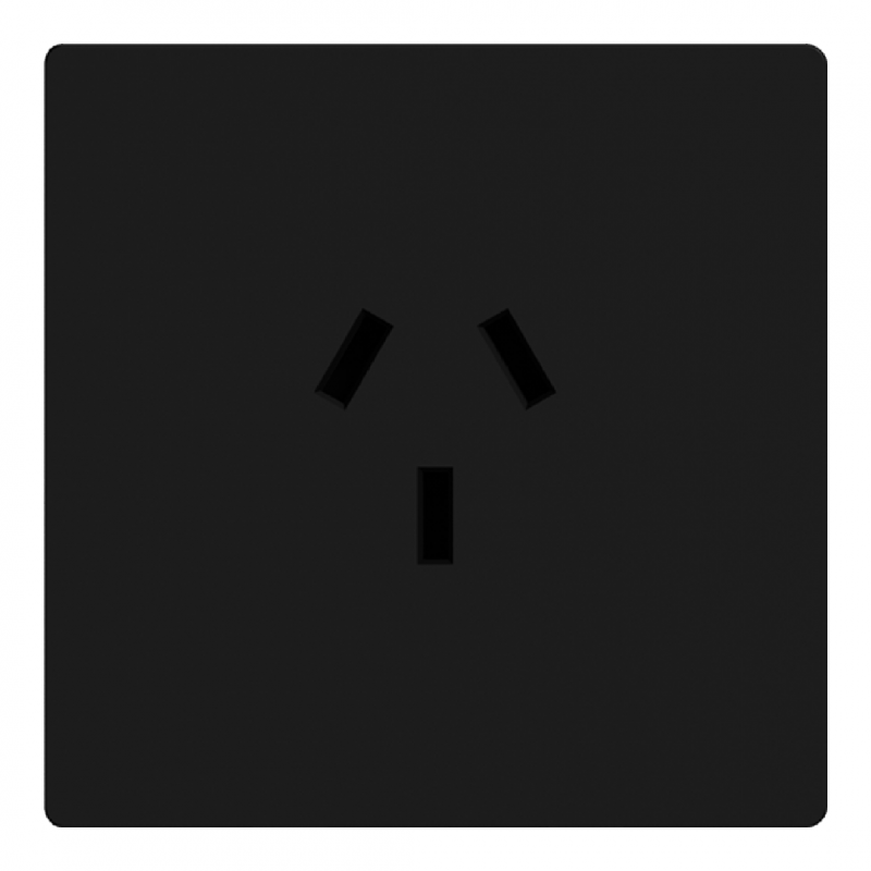 TOMACORRIENTE 20A MIGNON MILAN NEGRO MACROLED, AC 250V, 20A MAX. BASTIDOR METALICO