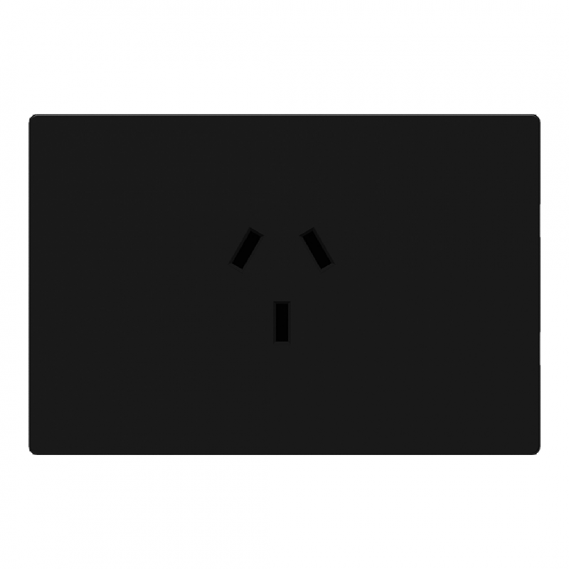 TOMACORRIENTE 20A MILAN NEGRO MACROLED, AC 250V, 20A MAX. BASTIDOR METALICO