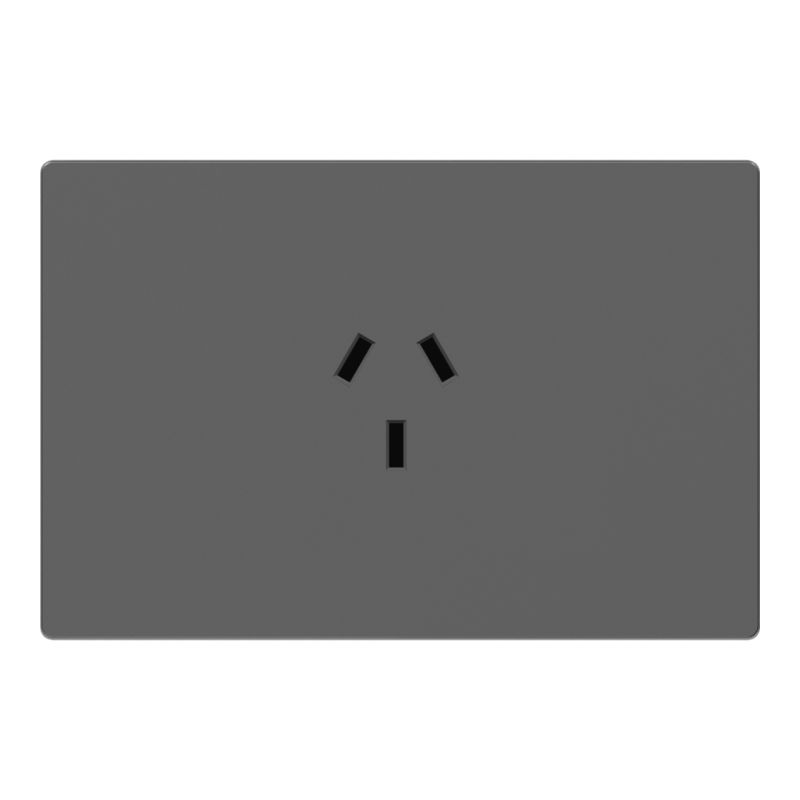 TOMACORRIENTE MILAN GRIS MACROLED, AC 250V, 10A MAX. BASTIDOR METALICO