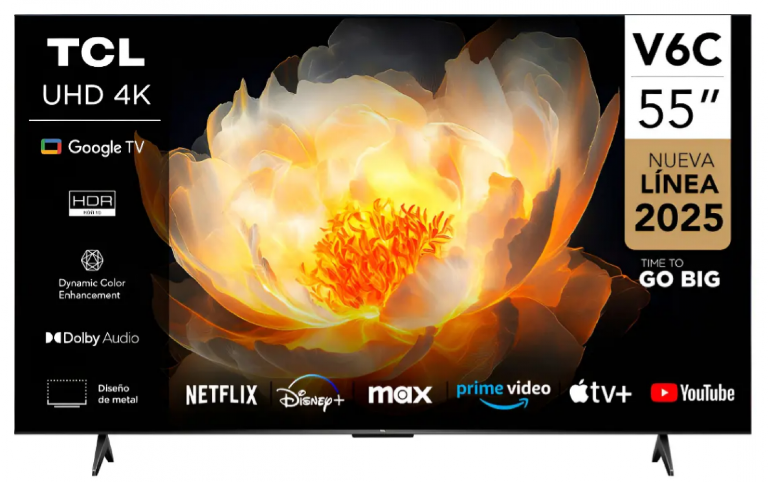 Tv 55 Smart Tcl 4k Uhd Google Tv 55v6c