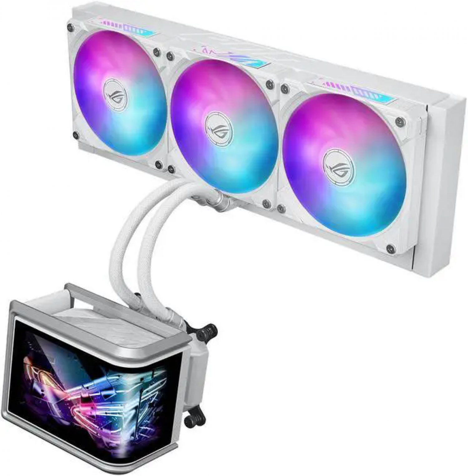 Water Cooler Asus Amoled Rog Ryuo Iv Slc 360 Argb White