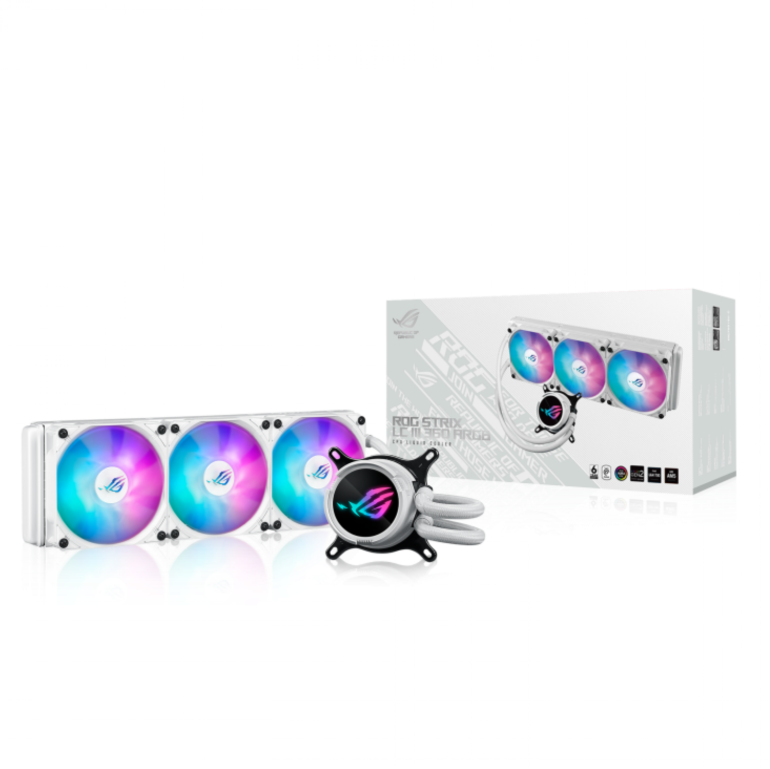 WATER COOLER ASUS ROG STRIX LC III 360 ARGB LCD WHITE