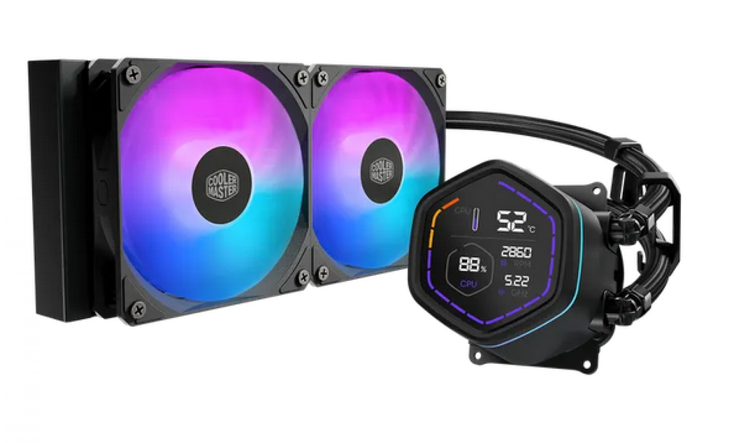 WATER COOLER MASTER MASTERLIQUID CORE NEX DIGITAL 240 BLACK ARGB